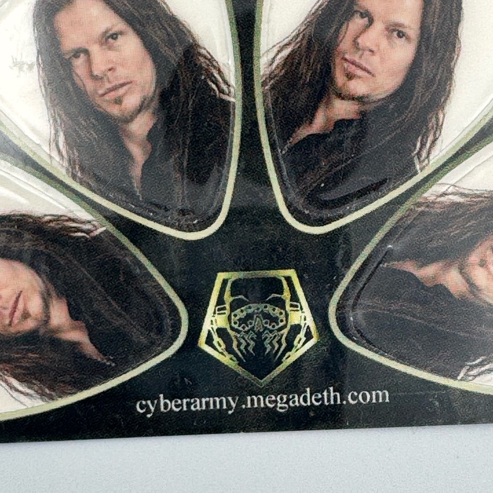 Megadeth Chris Broderick Cyber Army Guitar Pick Card‎ Set Fan Club Exclusive - Picture 8 of 11